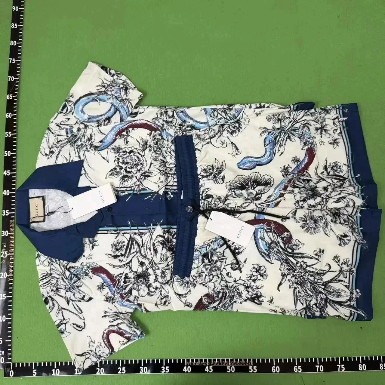 Casablanca Matching Sets Short-Sleeve Printed Shirt and Shorts Set — Q317 Set