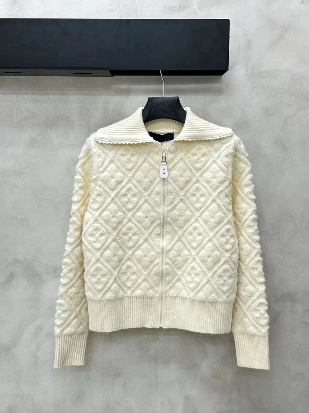 Dior Hoodies & Sweatshirts Reversible zip-up hooded knit sweatshirt with all-over logo pattern — 25