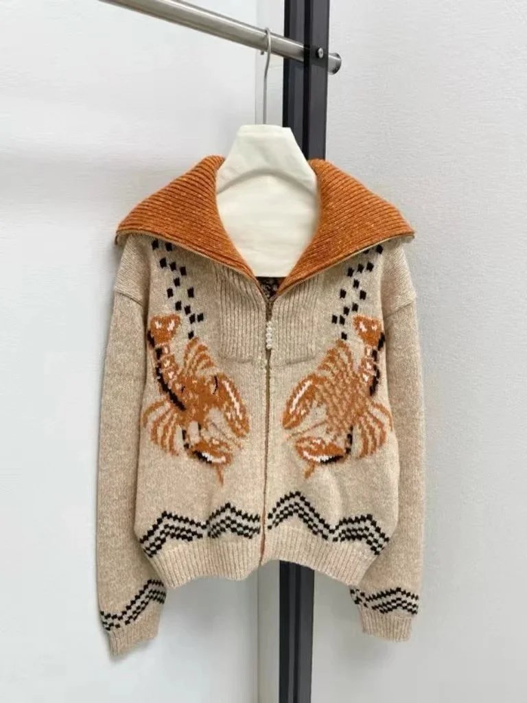 Dior Hoodies & Sweatshirts Reversible zip-up hooded knit sweatshirt with all-over logo pattern — 36