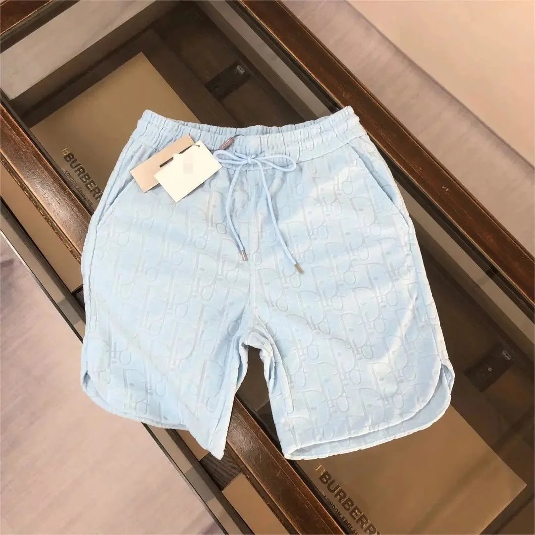 Dior T-Shirts Oblique Monogram Terry T-Shirt — D02 Sky Blue