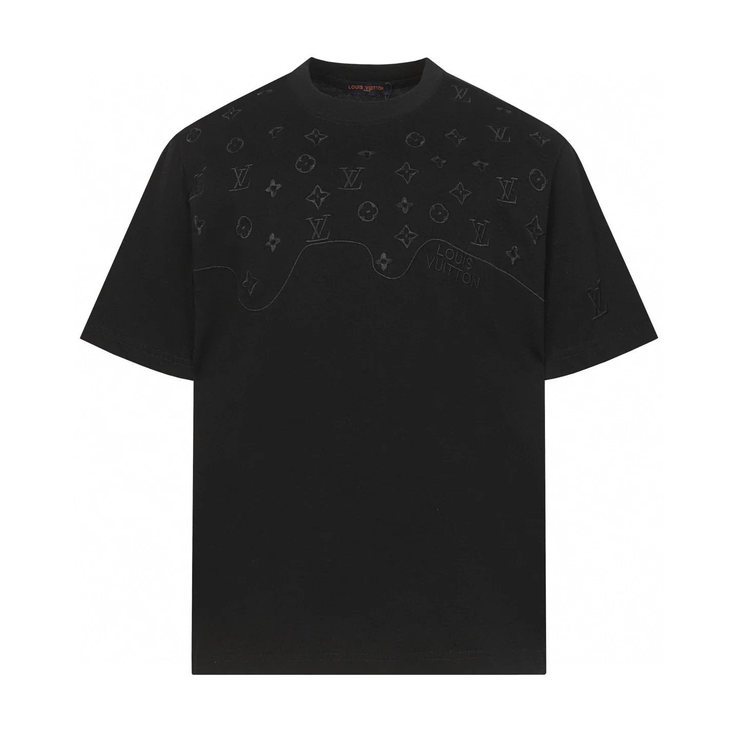 Louis Vuitton T-Shirts Short-Sleeve Graphic Logo T-Shirt — Black 9029