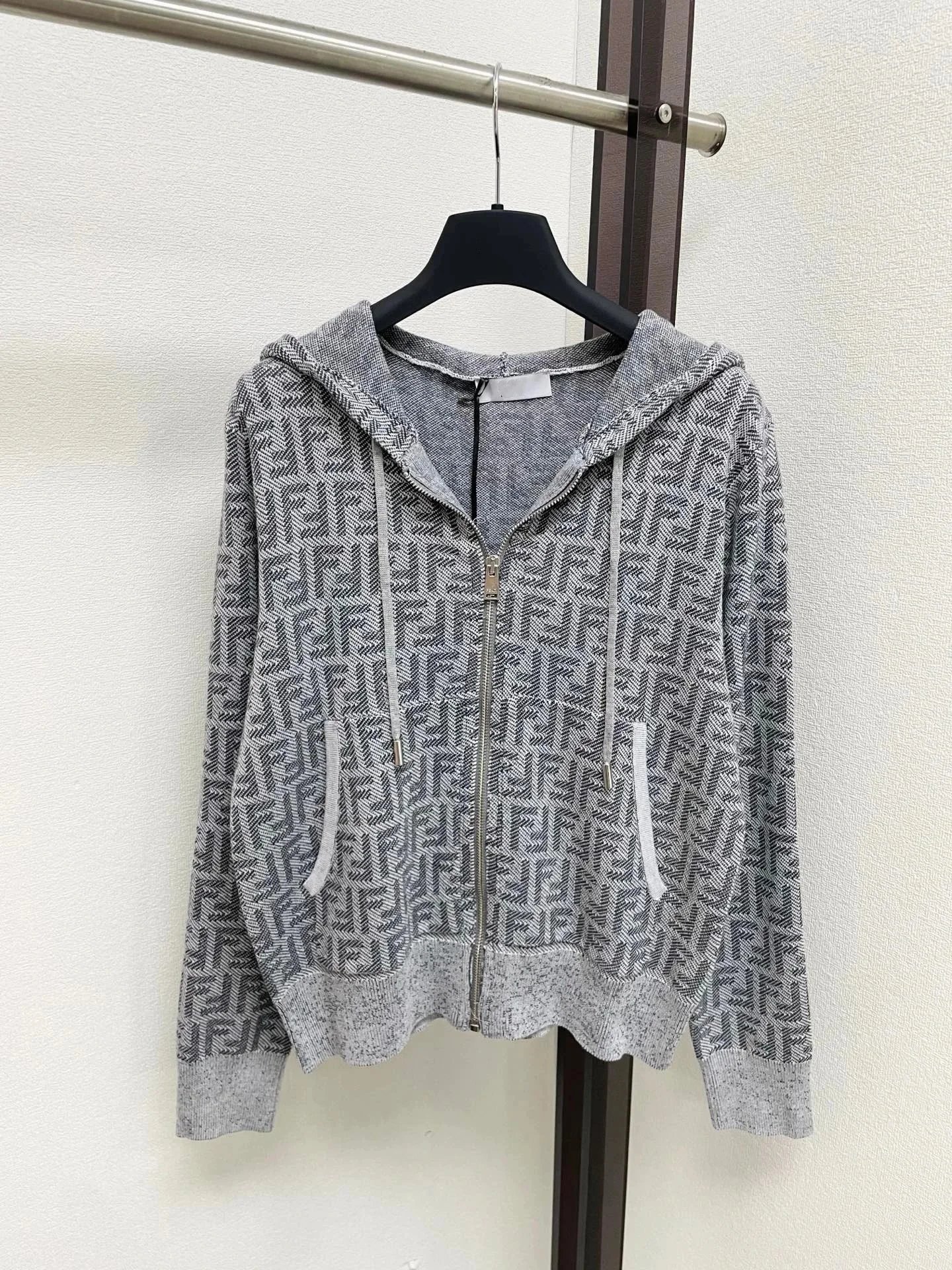 Dior Hoodies & Sweatshirts Reversible zip-up hooded knit sweatshirt with all-over logo pattern image 9
