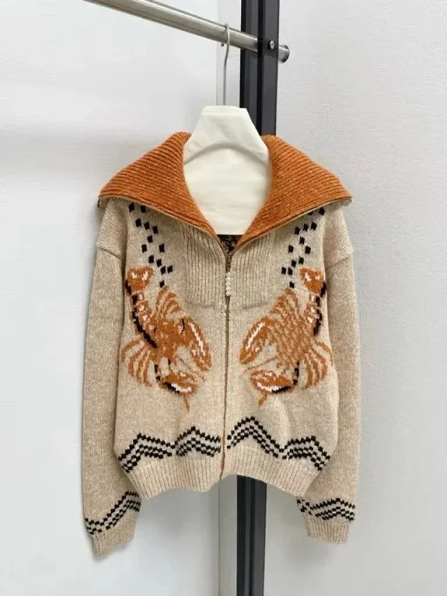 Dior Hoodies & Sweatshirts Reversible zip-up hooded knit sweatshirt with all-over logo pattern product detail image 40