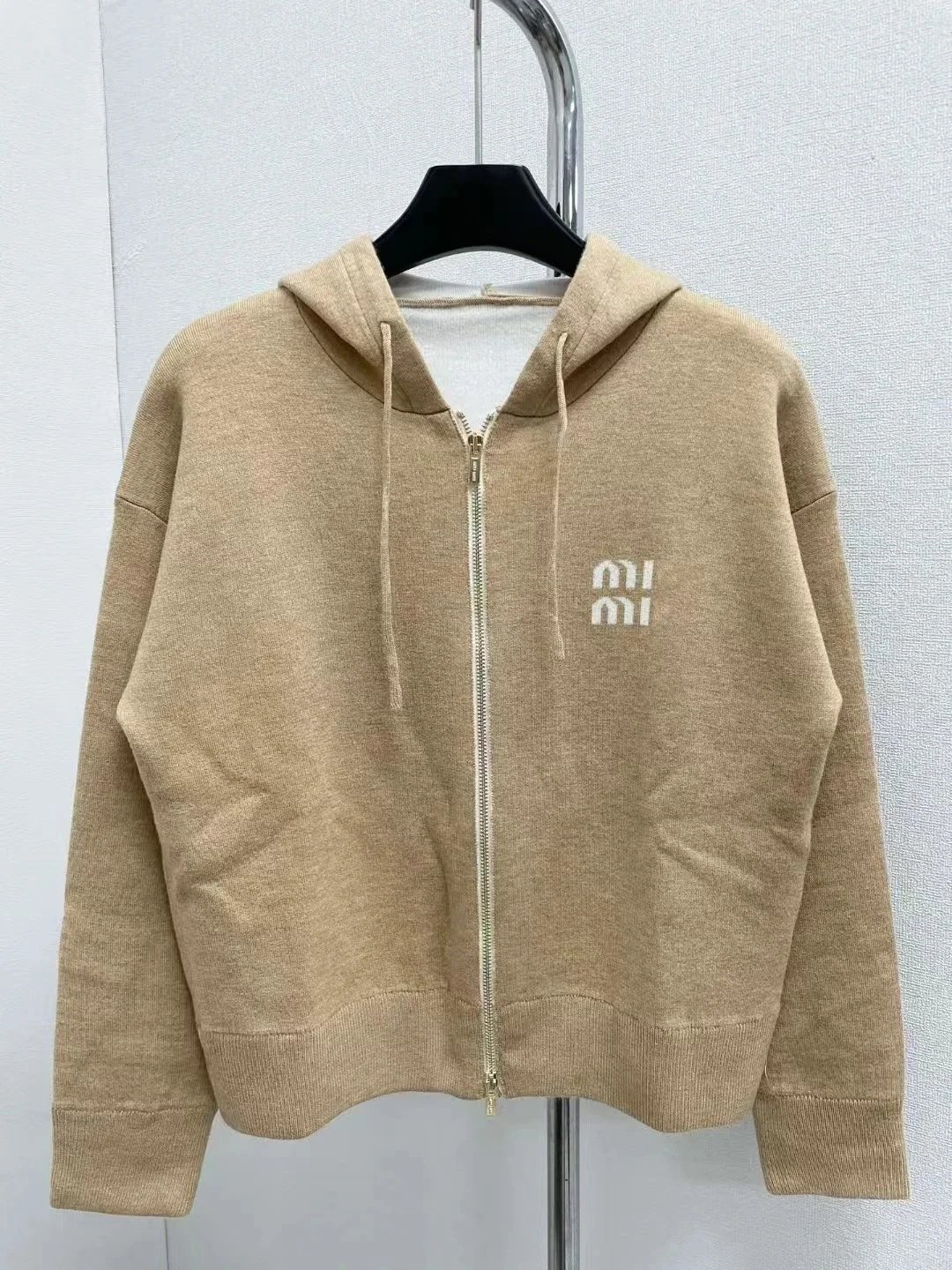Dior Hoodies & Sweatshirts Reversible zip-up hooded knit sweatshirt with all-over logo pattern — 24