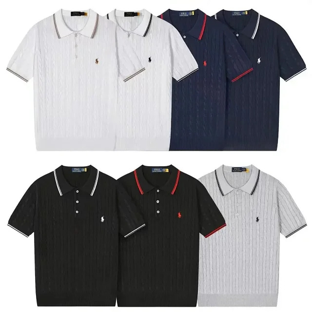 Polo Ralph Lauren Knitwear Short-sleeve knit shirt with embroidered pony logo product detail image 2