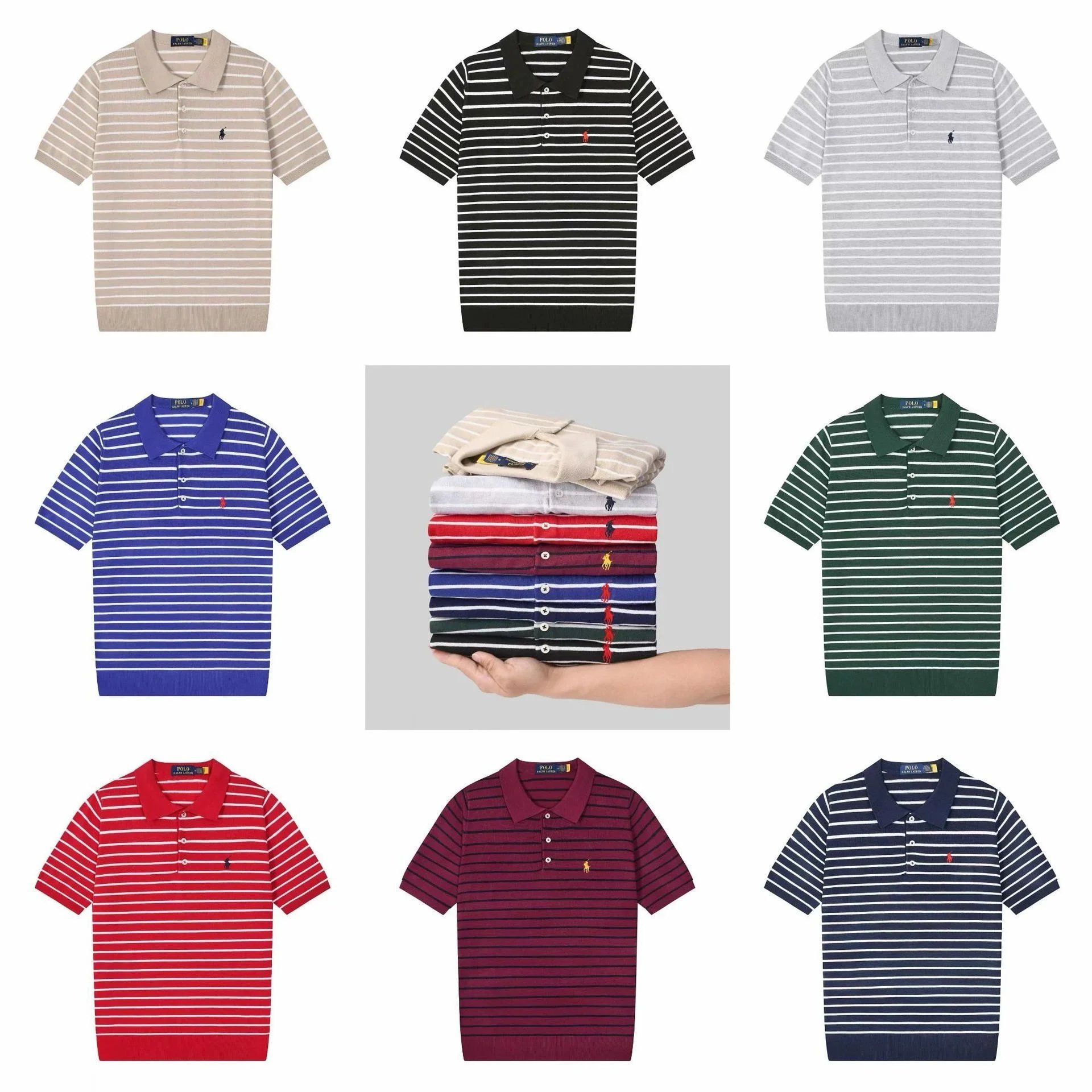 Polo Ralph Lauren Knitwear Short-sleeve knit shirt with embroidered pony logo image 2