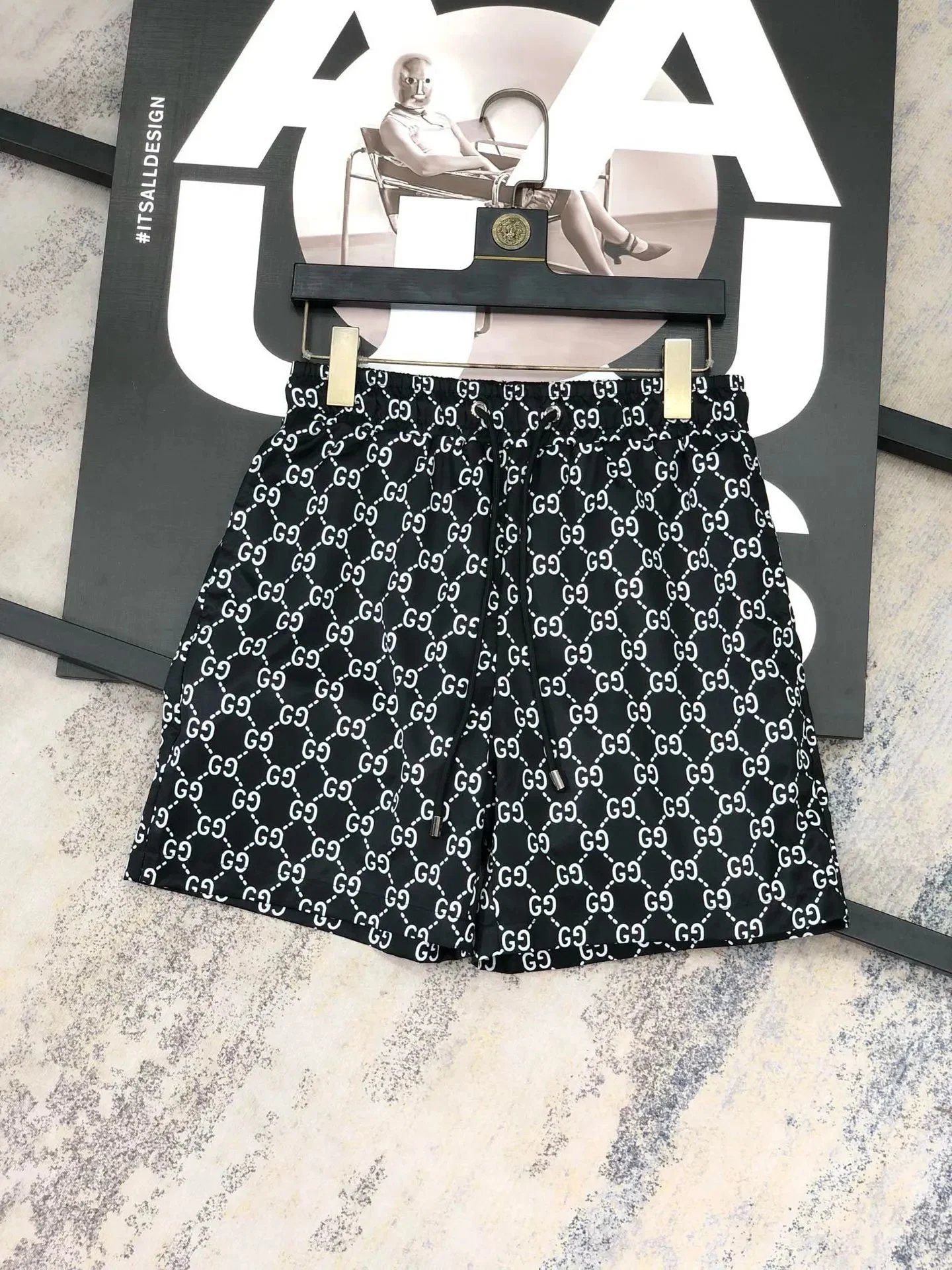 Gucci Shorts GG monogram gradient drawstring — 11