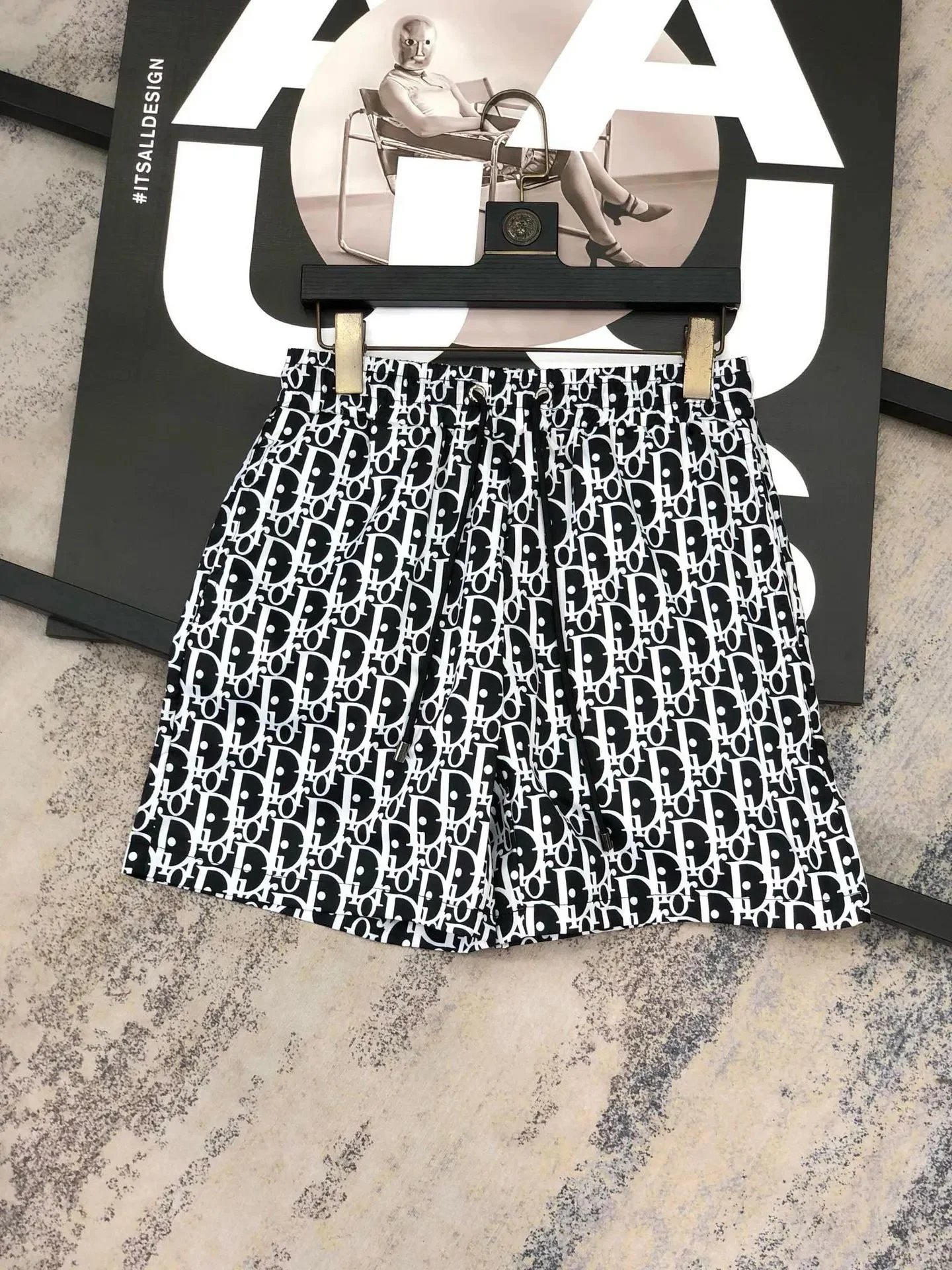 Gucci Shorts GG monogram gradient drawstring — 36