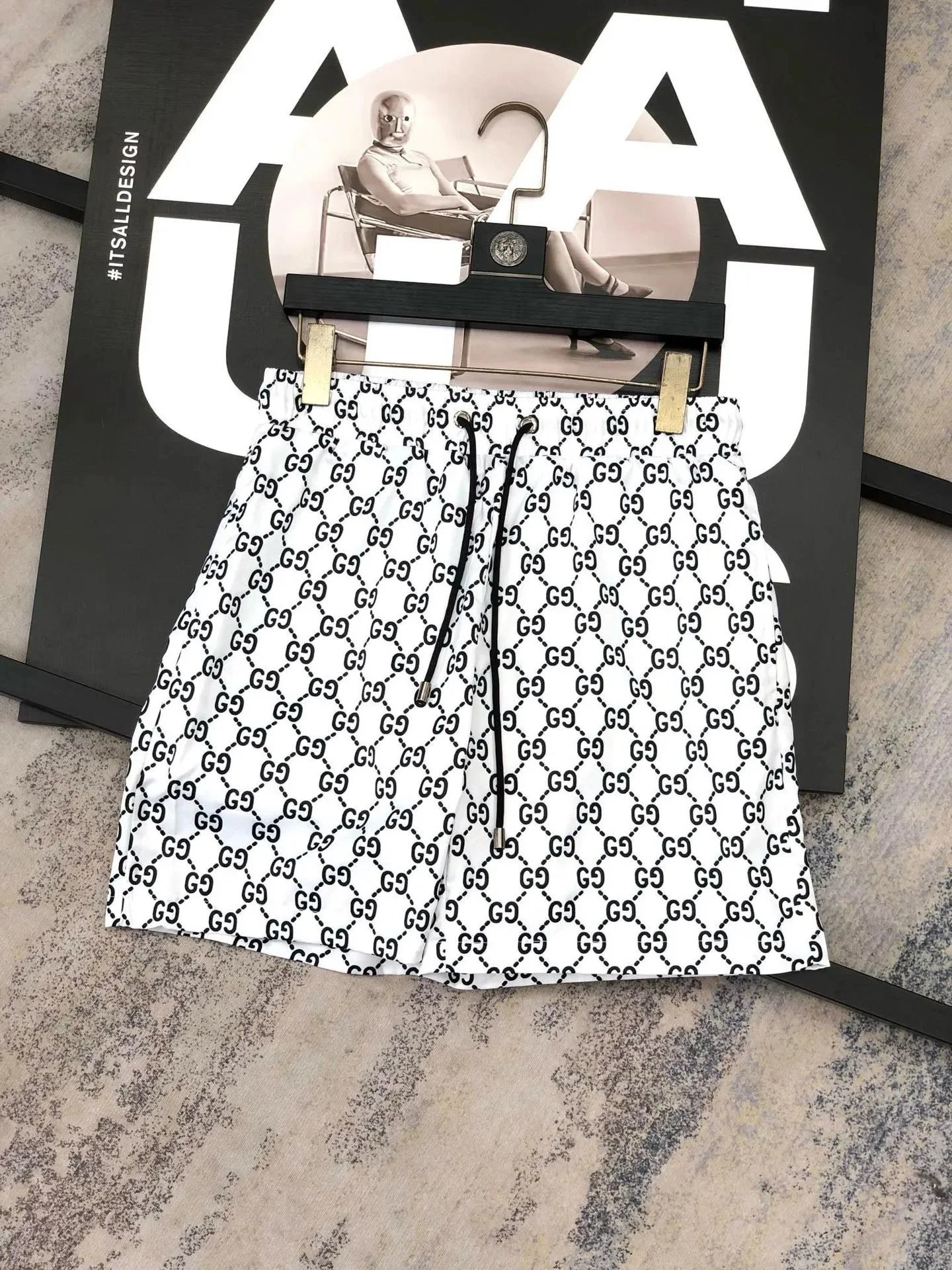 Gucci Shorts GG monogram gradient drawstring — 13