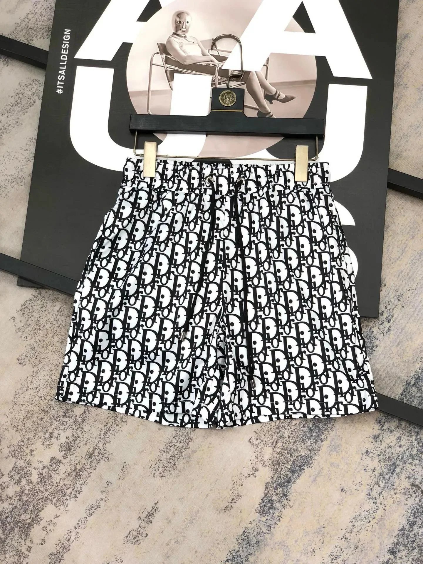 Gucci Shorts GG monogram gradient drawstring — 40