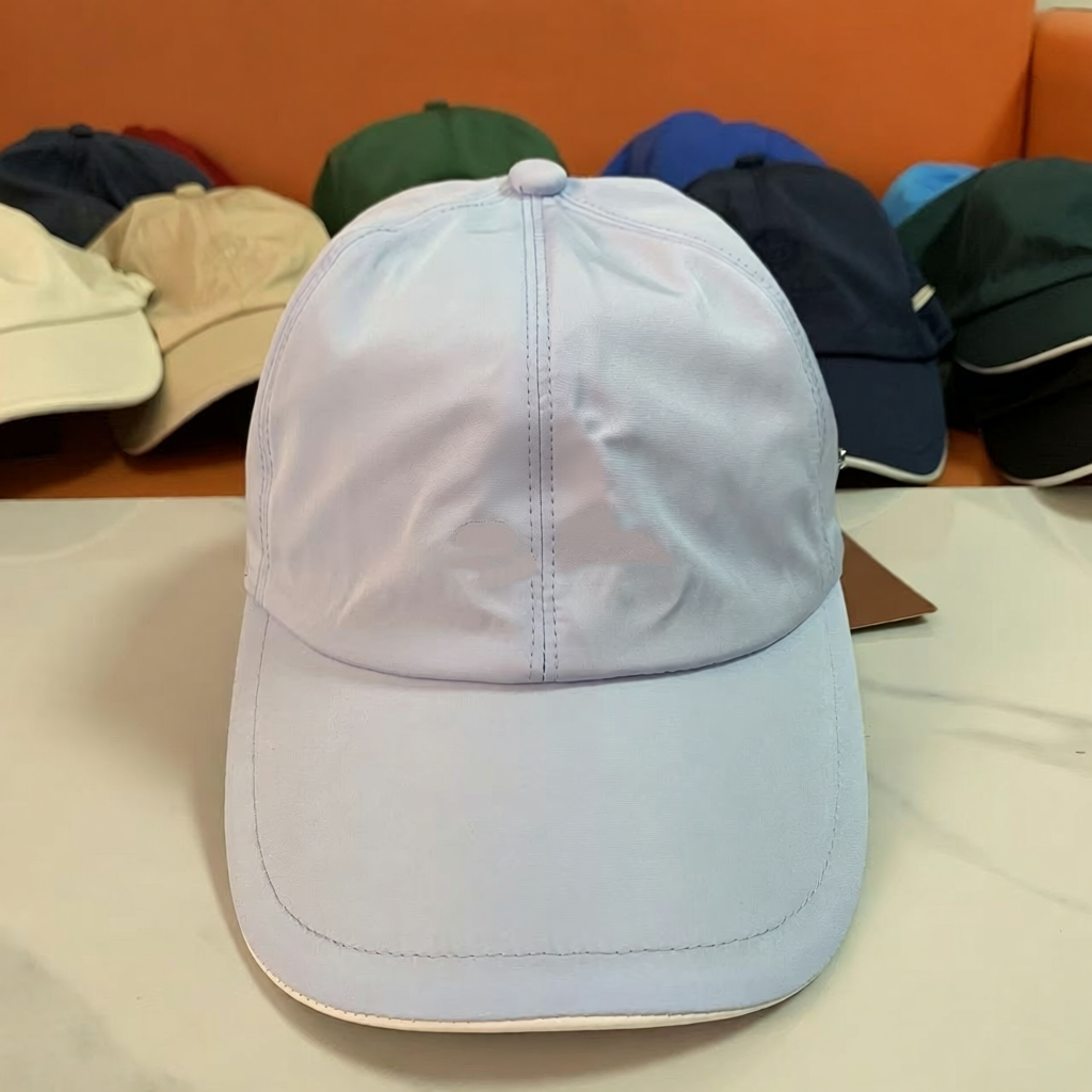 Brunello Cucinelli Hats Embroidered Crest Baseball Cap — 13 Sky blue