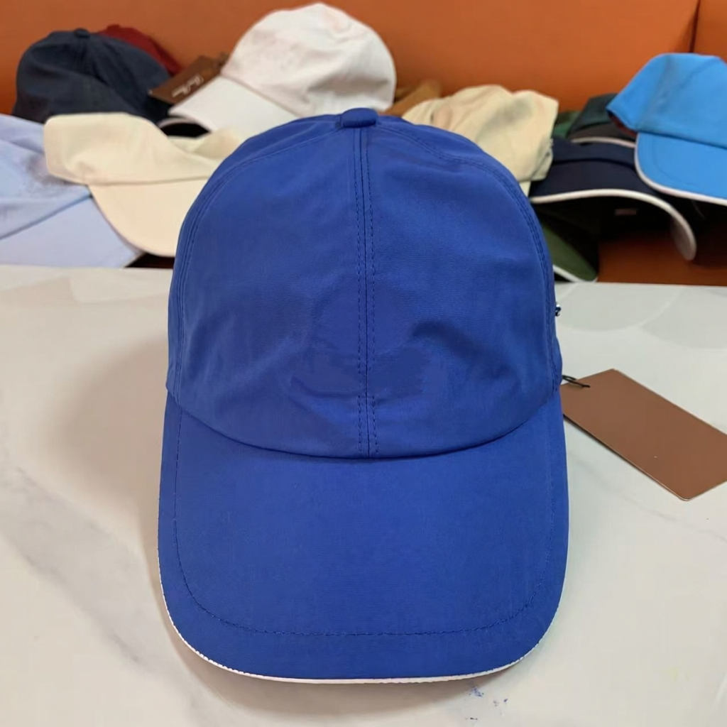 Brunello Cucinelli Hats Embroidered Crest Baseball Cap — 05 Blue
