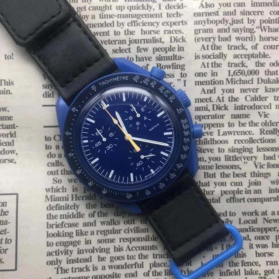 Omega Watches Speedmaster MoonSwatch — Golden Needle Neptune 1:1 quality