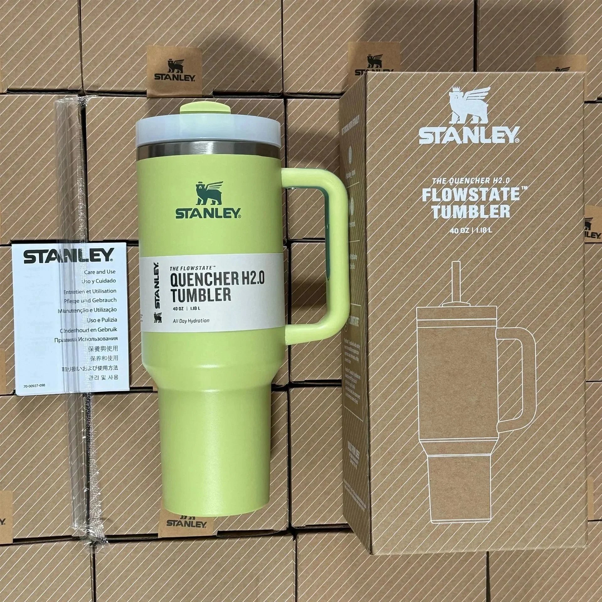 Stanley Uncategorized Quencher H2.0 40 oz Tumbler — Light Green (No Gift Box)