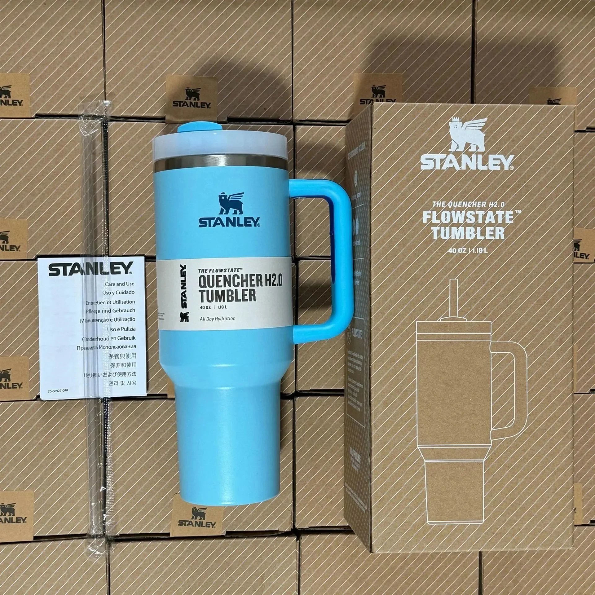 Stanley Uncategorized Quencher H2.0 40 oz Tumbler — Pool Blue (No Gift Box)