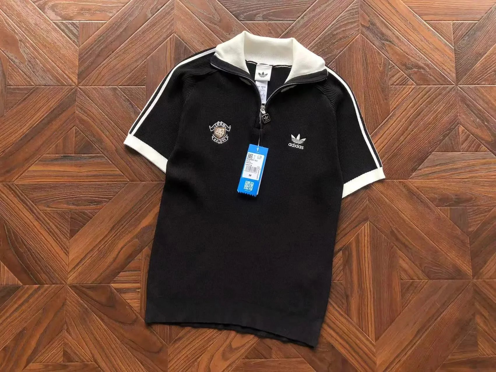 Adidas Jackets Croc-Embossed Three-Stripe Bomber Jacket — 11