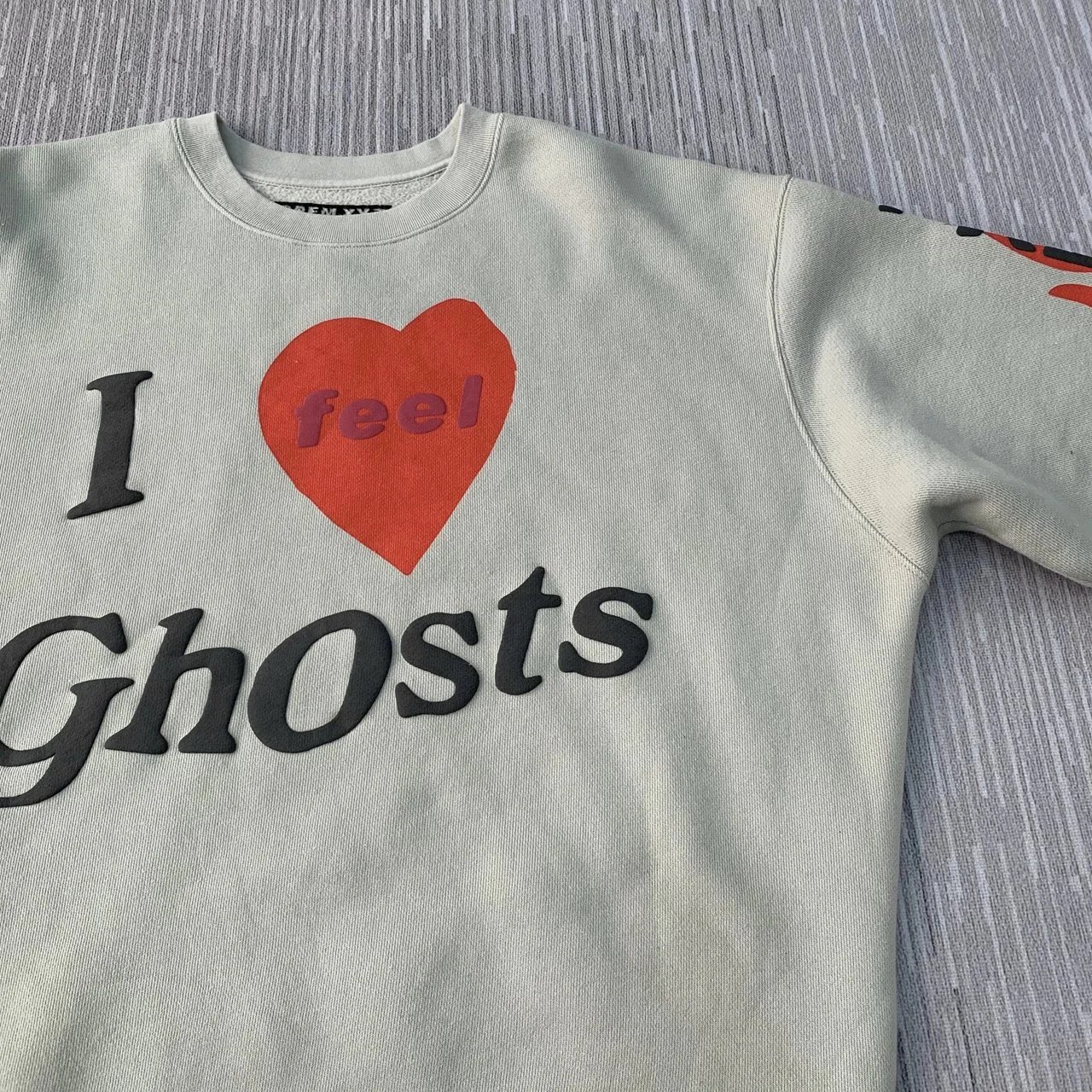 Fear of God Essentials Lucky Me I See Ghosts Olive Green Hoodie - 10