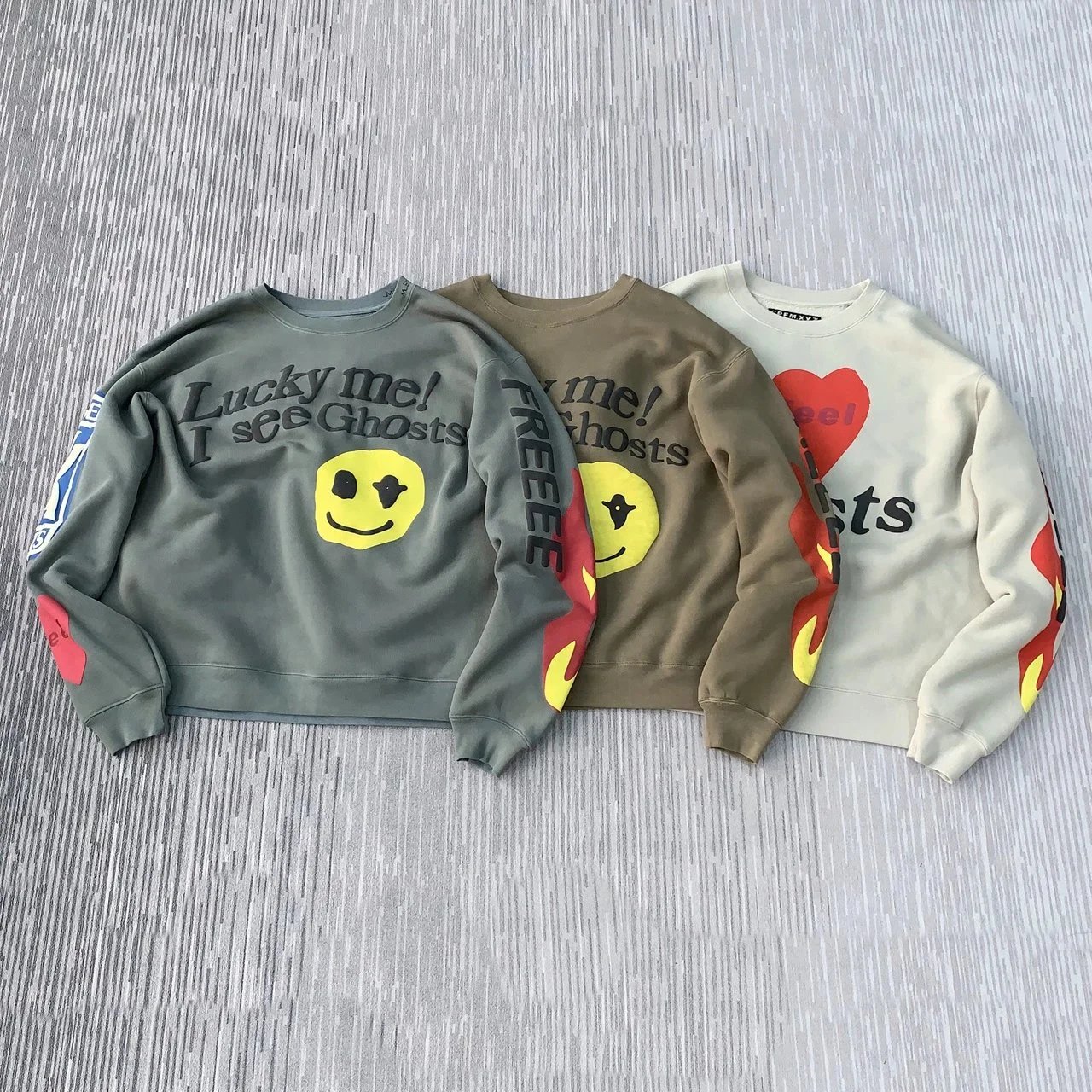 Fear of God Essentials Lucky Me I See Ghosts Olive Green Hoodie - 3