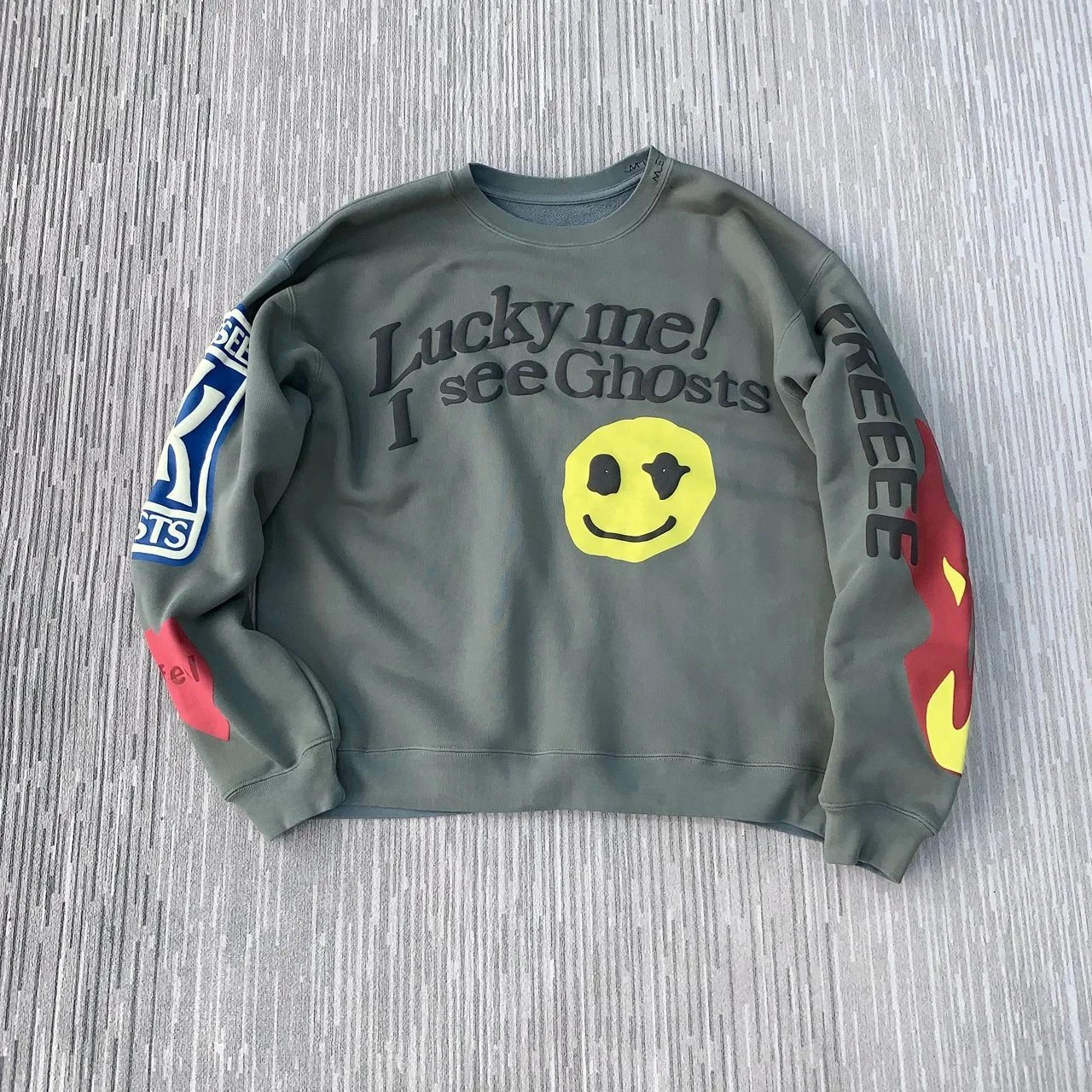 Fear of God Essentials Lucky Me I See Ghosts Olive Green Hoodie - 4
