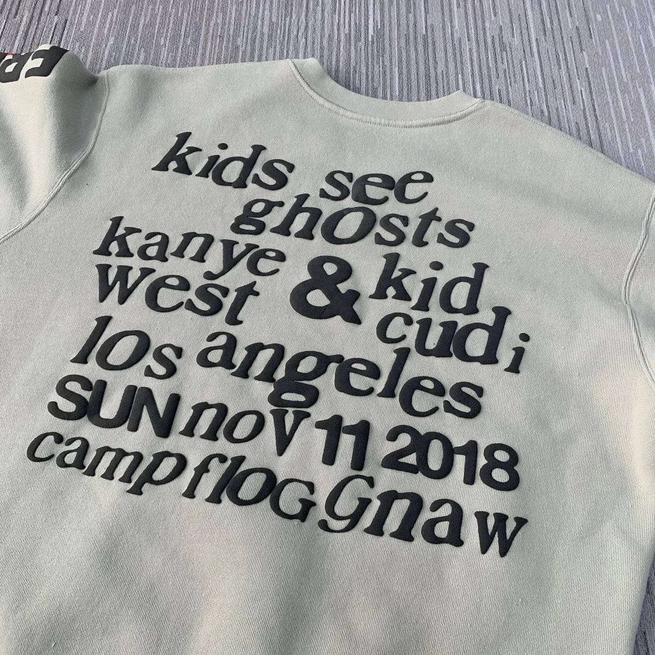 Fear of God Essentials Lucky Me I See Ghosts Olive Green Hoodie - 12