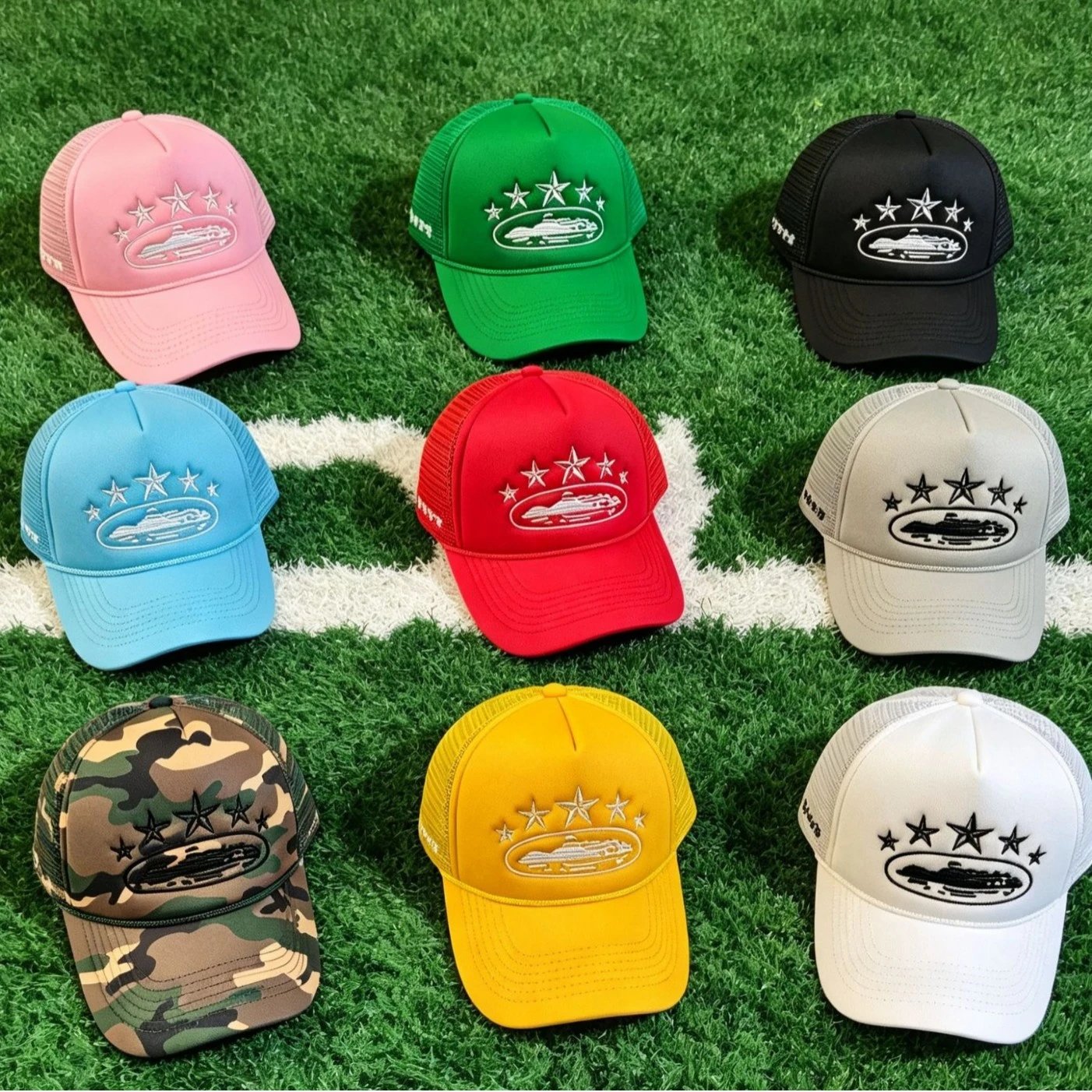 Corteiz 5 Starz Alcatraz Trucker美式货车帽2023新款卡 车司机