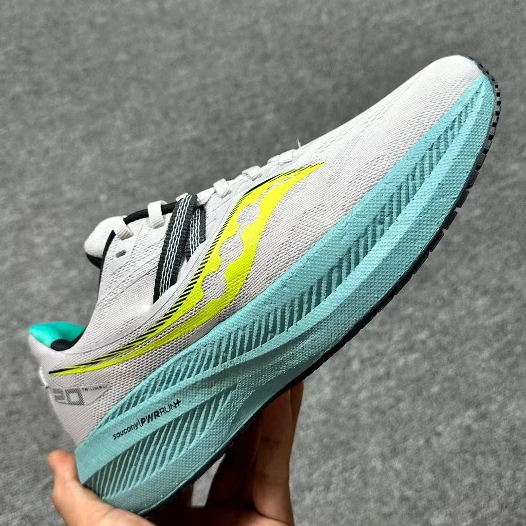 Saucony Triumph 20 PWRUN+ Turquoise Lime Running Shoes