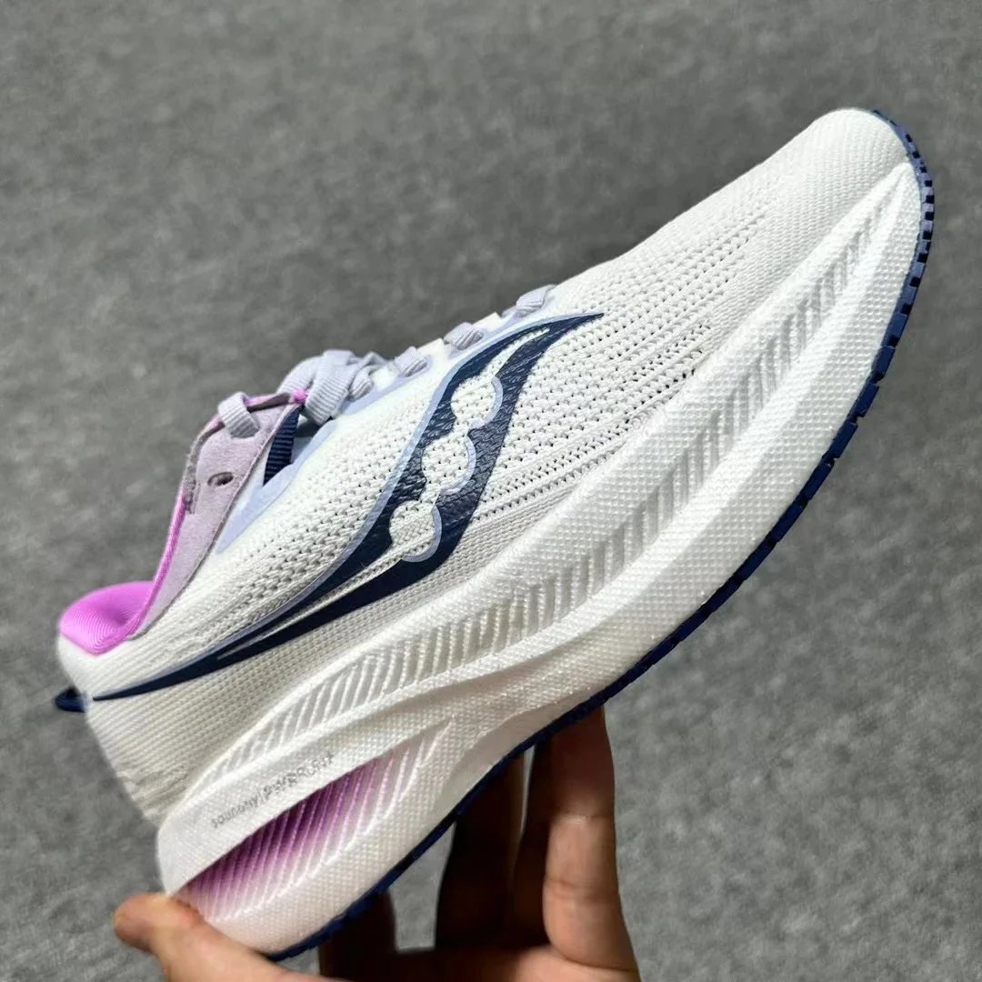 Saucony Endorphin Speed 4 White Navy Pink Running Shoes