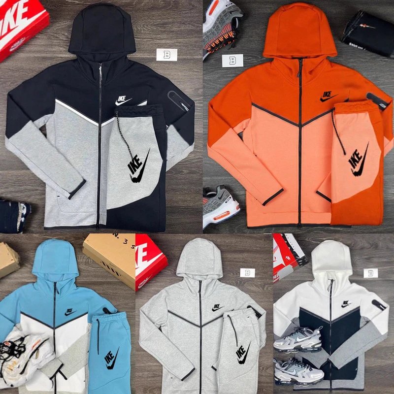 Women's NK sports and leisure suit, sports fashion jacket, long pants, trendy brand outfit