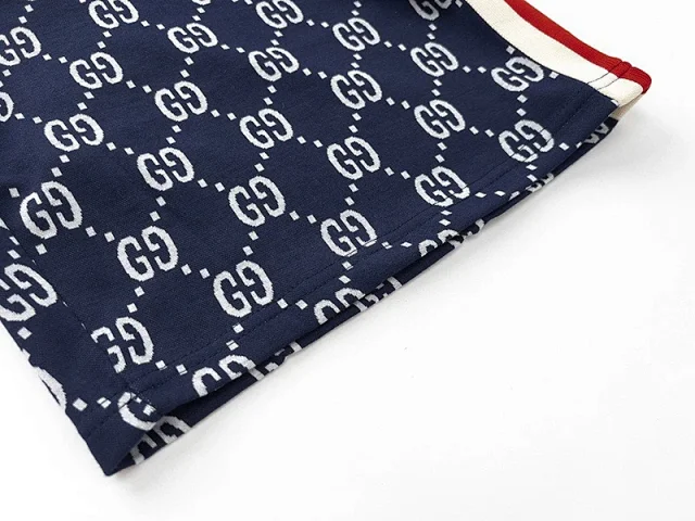 Unbranded Shorts Drawstring with repeating interlocking G-style monogram and side stripes product detail image 33