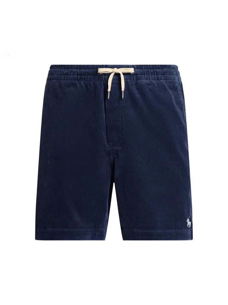 Polo Ralph Lauren Shorts Corduroy Drawstring with Embroidered Pony — Sapphire blue
