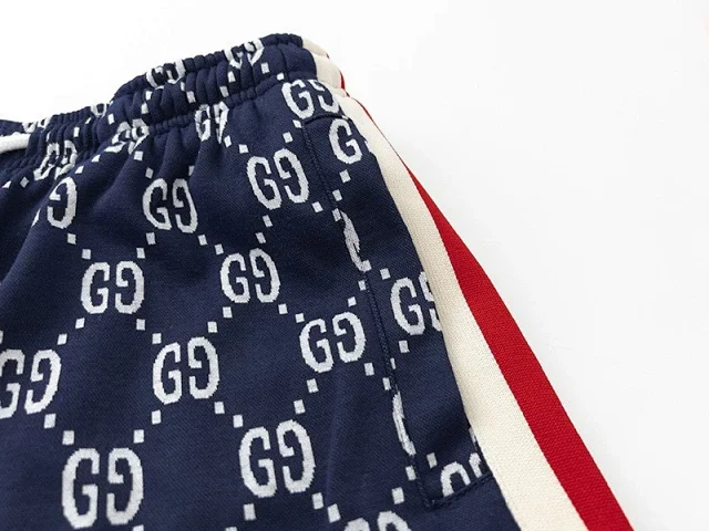 Unbranded Shorts Drawstring with repeating interlocking G-style monogram and side stripes product detail image 31