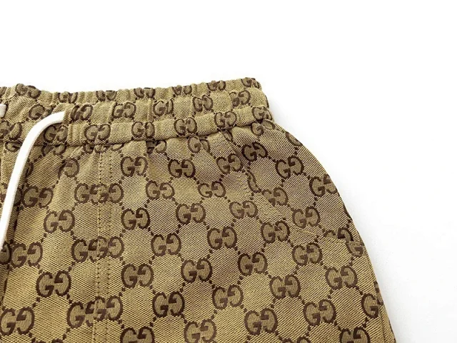Unbranded Shorts Drawstring with repeating interlocking G-style monogram and side stripes product detail image 39