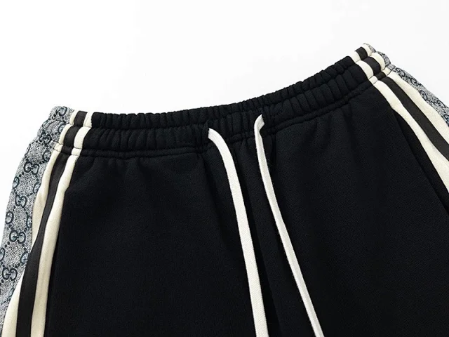 Unbranded Shorts Drawstring with repeating interlocking G-style monogram and side stripes product detail image 22