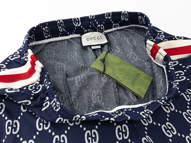 Unbranded Shorts Drawstring with repeating interlocking G-style monogram and side stripes product detail image 29
