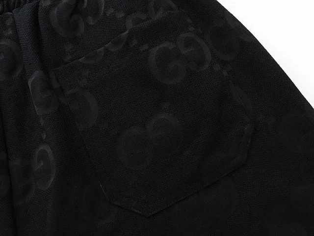Unbranded Shorts Drawstring with repeating interlocking G-style monogram and side stripes product detail image 8