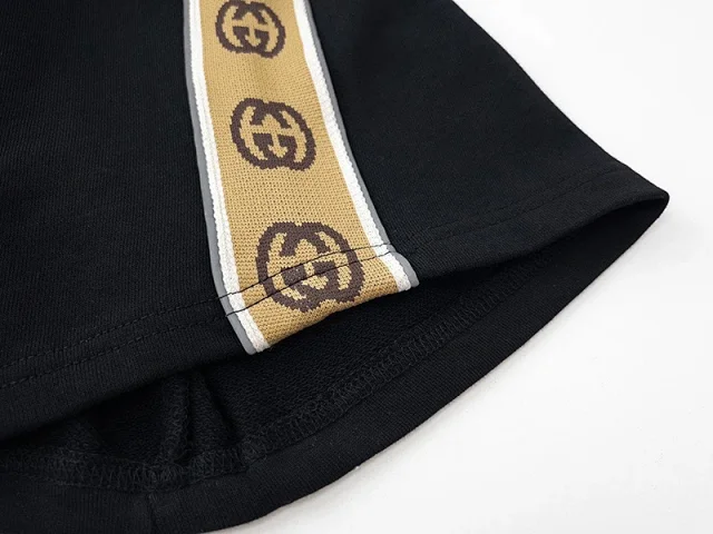 Unbranded Shorts Drawstring with repeating interlocking G-style monogram and side stripes product detail image 13