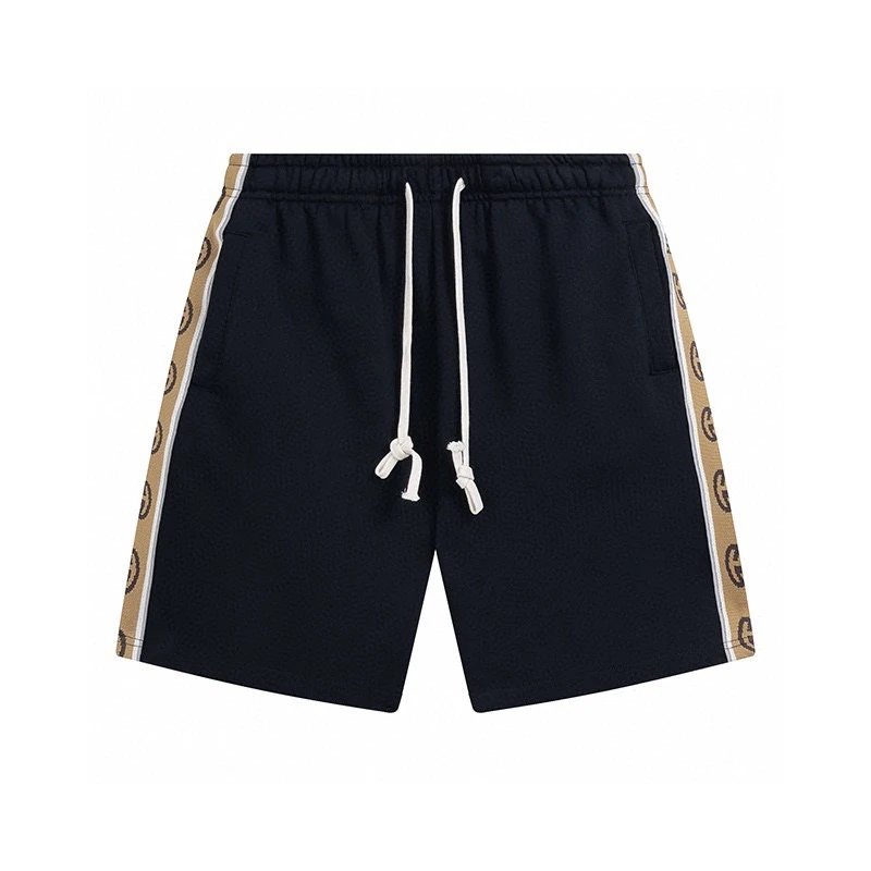 Unbranded Shorts Drawstring with repeating interlocking G-style monogram and side stripes product image