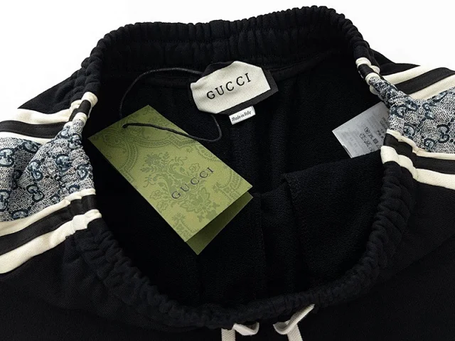 Unbranded Shorts Drawstring with repeating interlocking G-style monogram and side stripes product detail image 20
