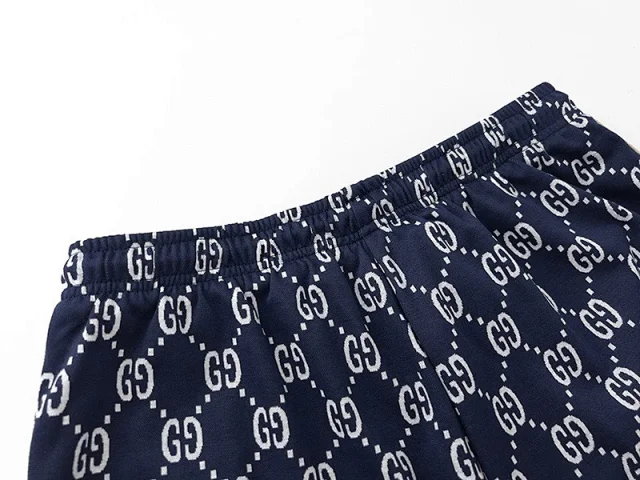Unbranded Shorts Drawstring with repeating interlocking G-style monogram and side stripes product detail image 34