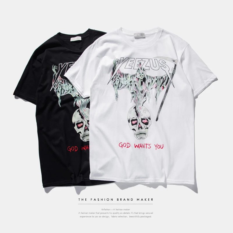 Adidas Yeezy God Wants You Skeleton Black T-Shirt - 2