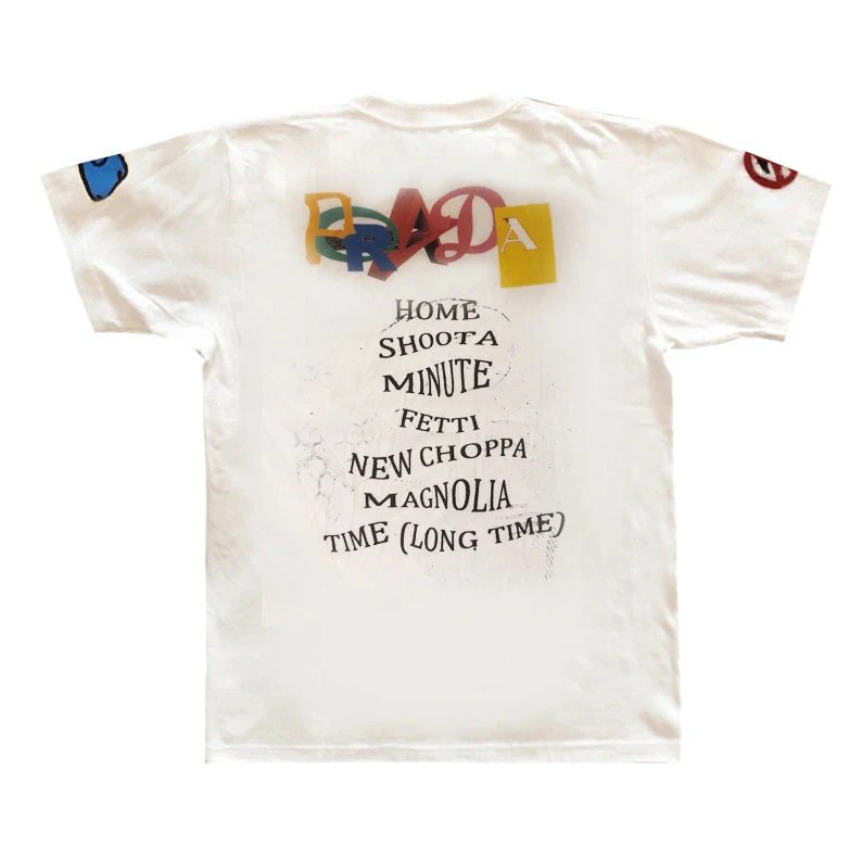 Design 'No Guns Allowed' Photocollage Graphic T-Shirt White - 4