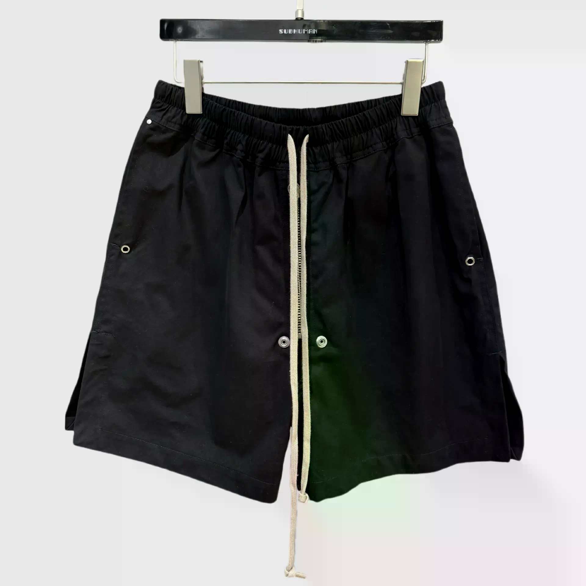 RO Style Dark Techwear High Street Front Zip Side Slit Oversized Loose Drawstring Athletic Boxing Shorts Summer