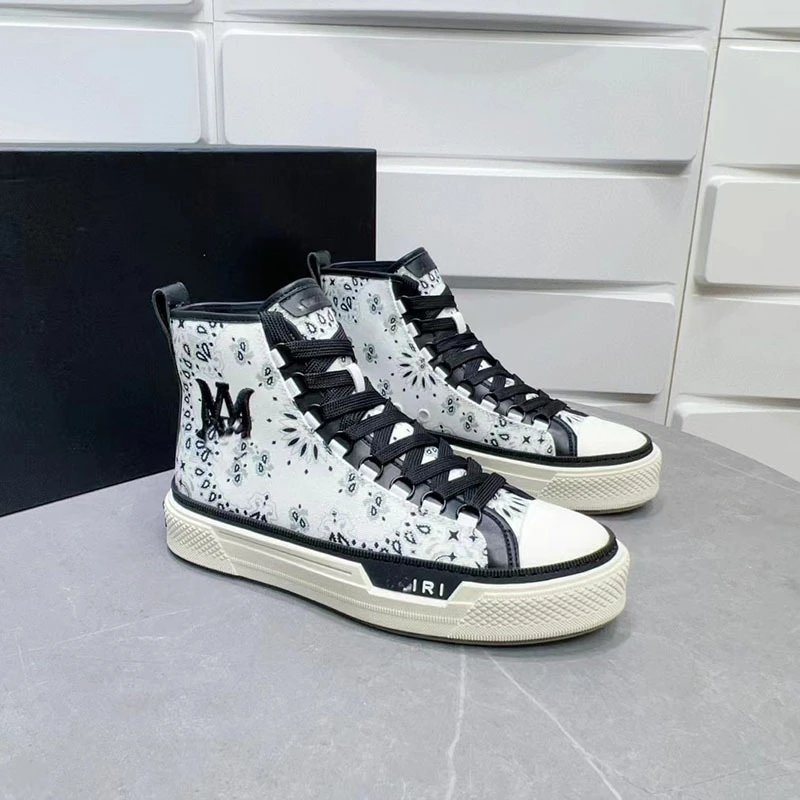 AMIRI Sneakers High-Top Canvas with Textured Rubber Sole — Color 13