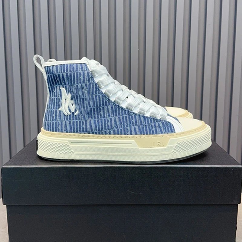 AMIRI Sneakers High-Top Canvas with Textured Rubber Sole — Color 21