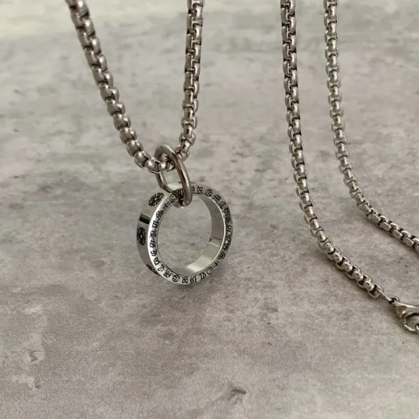 Chrome Hearts Ring Pendant Necklace Silver Jewelry - 1
