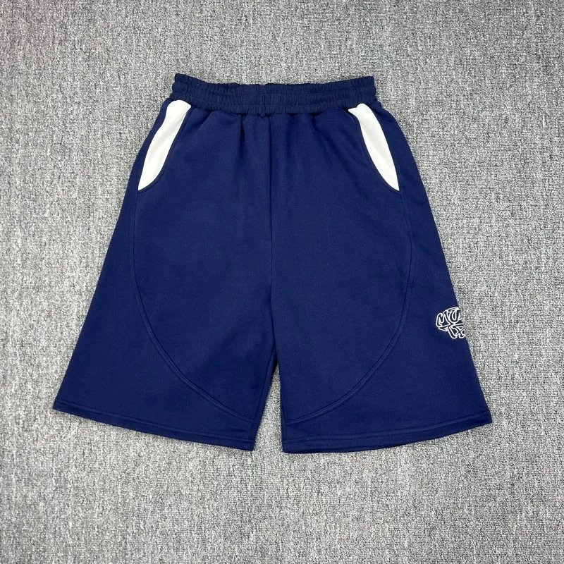 Other Sweat Shorts Embroidered Contrast Navy
