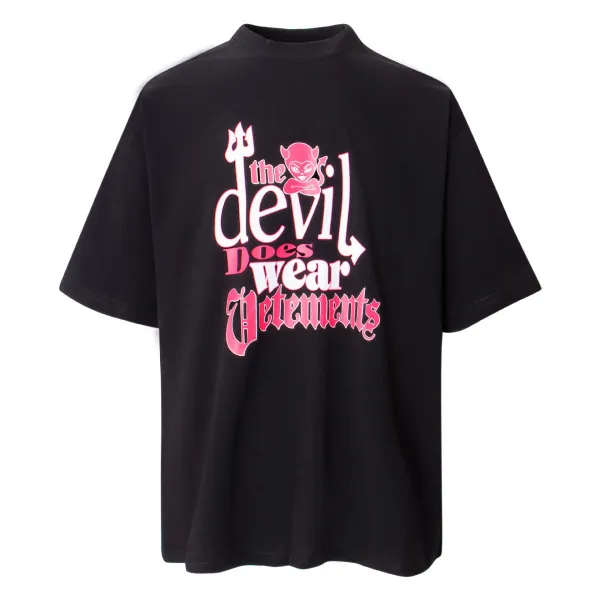 Vetements The Devil Does Wear Vetements Graphic T-Shirt Black - 1