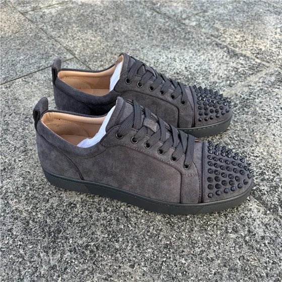 Genuine leather Acl red sole rivet men's toe nail Cl pair women's shoes Rhinestone casual trbottom sports shoes flat sole