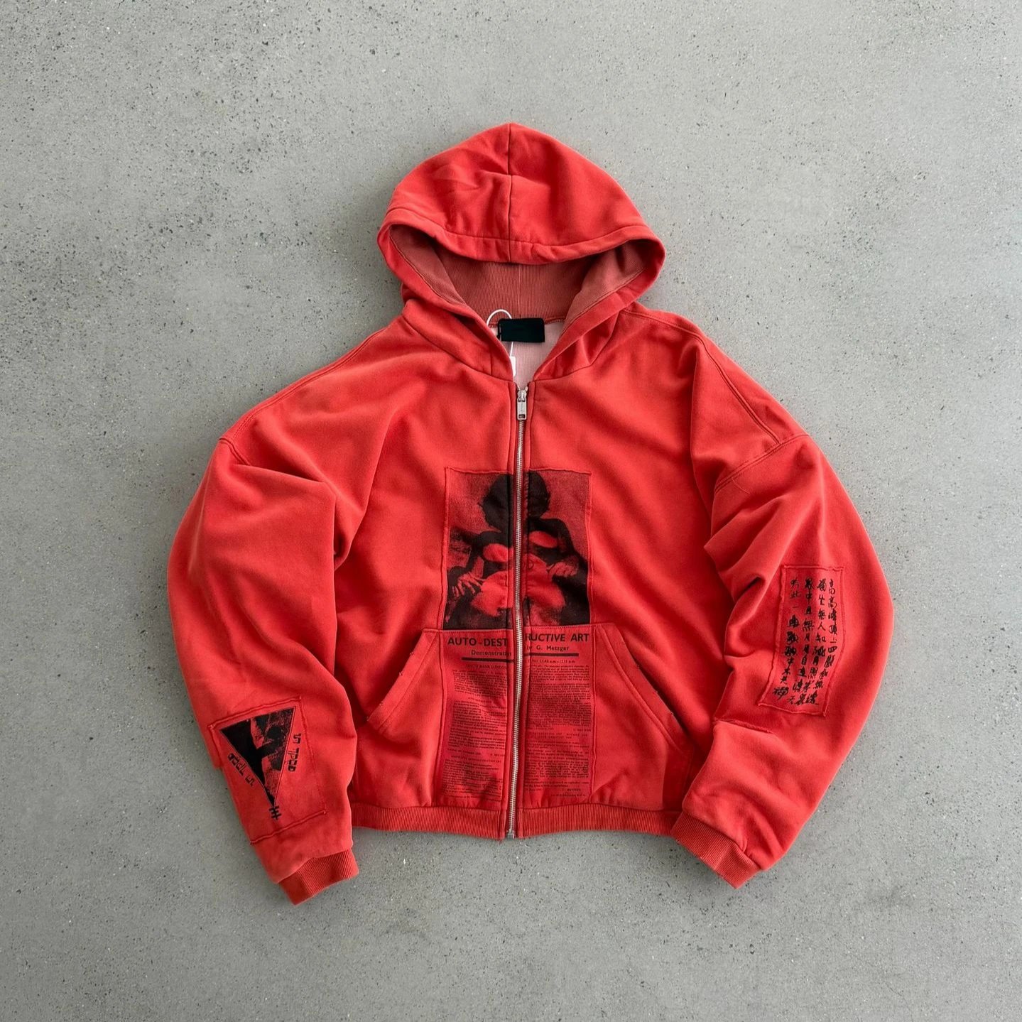 Art That Kills Auto-Destructive Art Red Zip-Up Hoodie