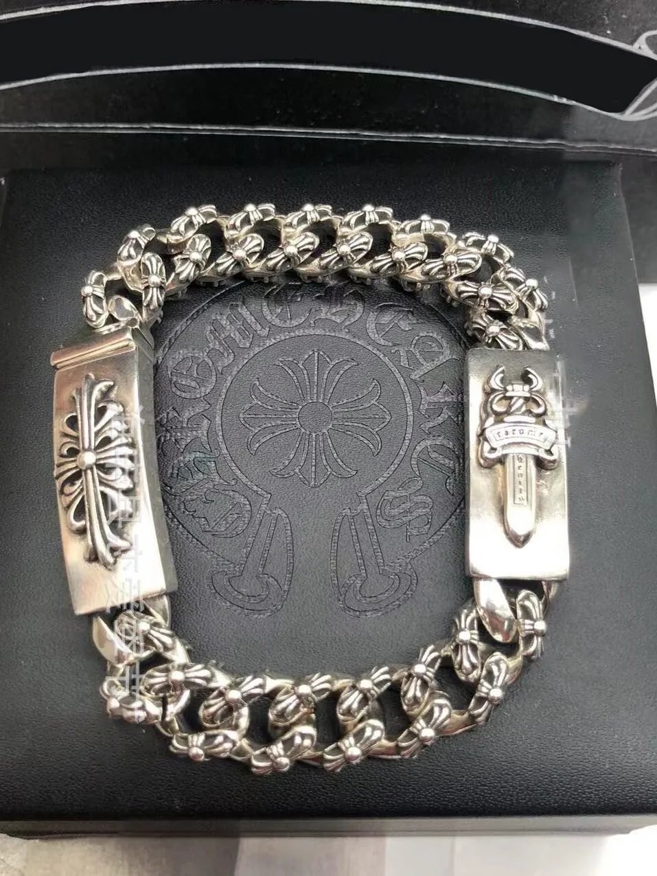 Chrome Hearts Dagger Cross Bracelet Silver - 5